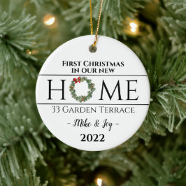 Eerste Kerstmis op maat in ons nieuwe huis Keramisch Ornament
