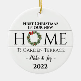 Eerste Kerstmis op maat in ons nieuwe huis Keramisch Ornament