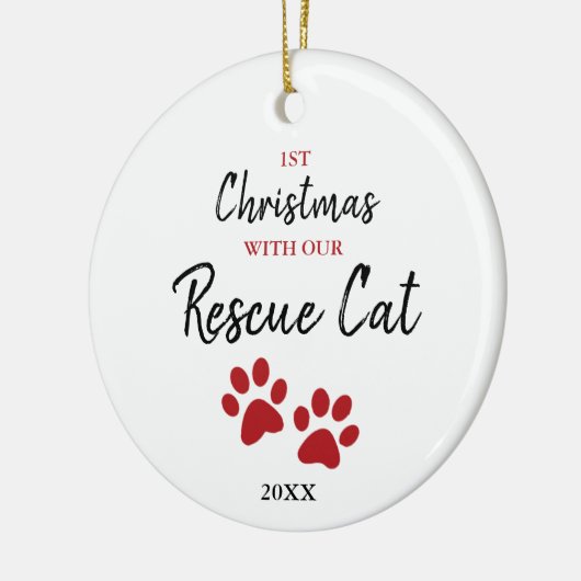 Eerste Kerstmis op maat met onze nieuwe reddingska Keramisch Ornament (Links)