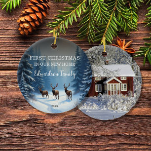 Eerste Kerstmis op onze nieuwe foto van Home Keramisch Ornament
