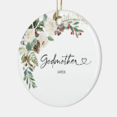 Eerste Kerstmis op persoonlijke titel als Godmoede Keramisch Ornament (Links)