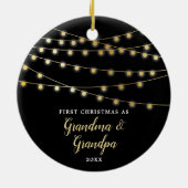 Eerste Kerstmis op persoonlijke titel als oma & op Keramisch Ornament (Achterkant)