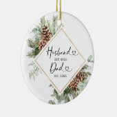 Eerste Kerstmis op persoonlijke titel als pap-cade Keramisch Ornament (Rechts)