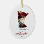 Eerste Kerstmis op persoonlijke titel in de deelst Keramisch Ornament (Rechts)