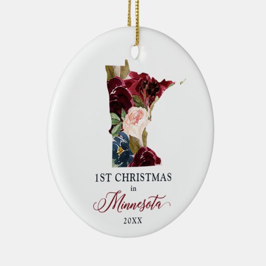 Eerste Kerstmis op persoonlijke titel in de deelst Keramisch Ornament (Rechts)