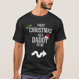 Eerste Kerstmis papa Zwangerschap Aankondiging Bab T-shirt