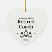 Eerste Kerstmis: pensionering voor lak in ruste Keramisch Ornament (Achterkant)