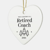 Eerste Kerstmis: pensionering voor lak in ruste Keramisch Ornament (Links)