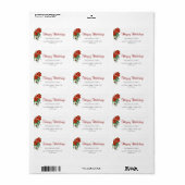 Eerste Kerstmis Poinsettia Floral Family Return Ad Etiket (Full Sheet)
