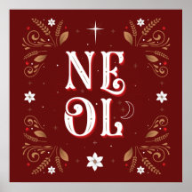 Eerste Kerstmis Poster 24x24 noel