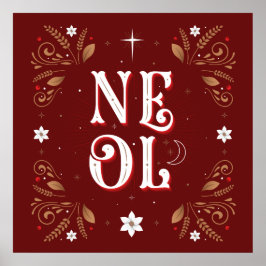 Eerste Kerstmis Poster 24x24 noel