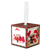 Eerste Kerstmis Prettige feestdagen Grootmafoto's Decoratie (Voorkant hoekig)