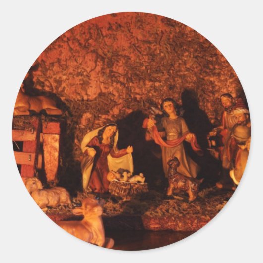 EERSTE KERSTMIS RONDE STICKER (Voorkant)