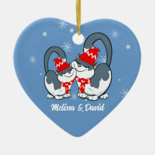 Eerste Kerstmis samen. Aangepaste kerst Keramisch Ornament