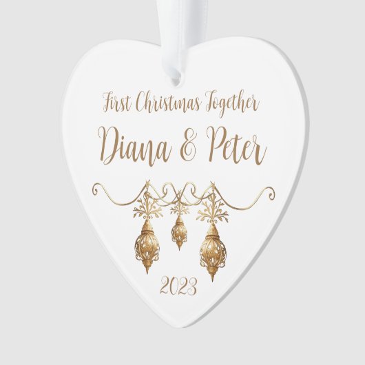 Eerste Kerstmis samen - aanpasbaar ornament (voorkant)