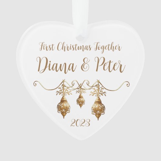 Eerste Kerstmis samen - aanpasbaar ornament (voorkant)