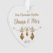 Eerste Kerstmis samen - aanpasbaar ornament (voorkant)