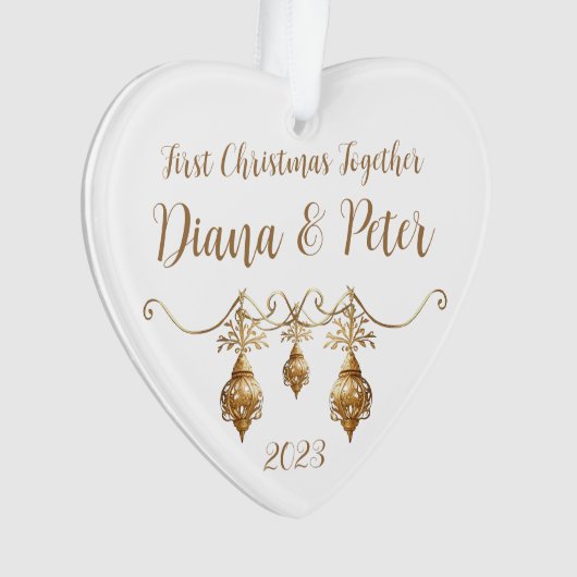 Eerste Kerstmis samen - aanpasbaar ornament (voorkant)