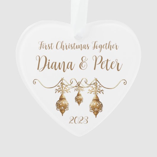 Eerste Kerstmis samen - aanpasbaar ornament (achterkant)