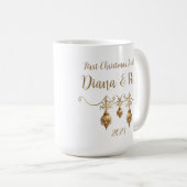 Eerste Kerstmis samen - aanpasbaar ornament Koffiemok (Voorkant rechts)