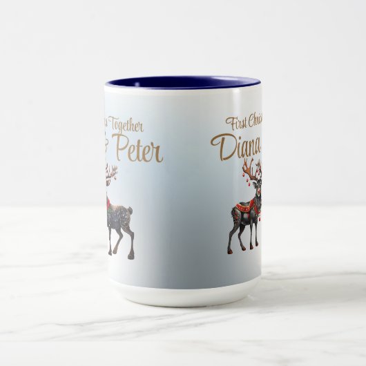 Eerste Kerstmis samen - aanpasbaar ornament Mok (Midden)