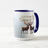 Eerste Kerstmis samen - aanpasbaar ornament Mok (Voorkant rechts)