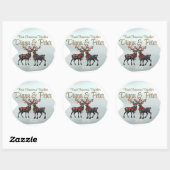 Eerste Kerstmis samen - aanpasbaar ornament Ronde Sticker (Vel)