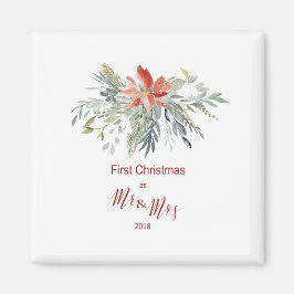 Eerste Kerstmis Samen als de heer & mevrouw. Magneet