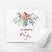 Eerste Kerstmis Samen als de heer & mevrouw. Muismat (Met muis)