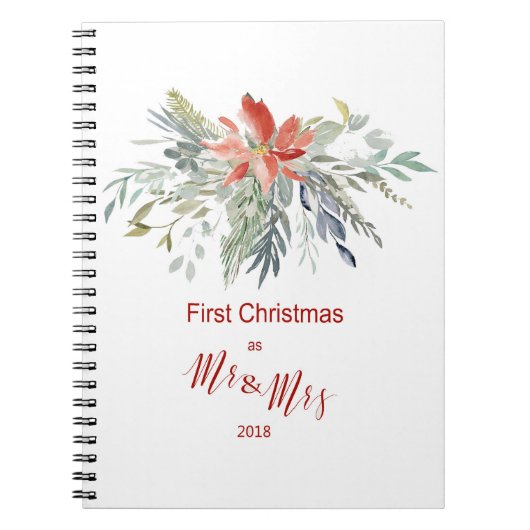 Eerste Kerstmis Samen als de heer & mevrouw. Notitieboek (Voorkant)