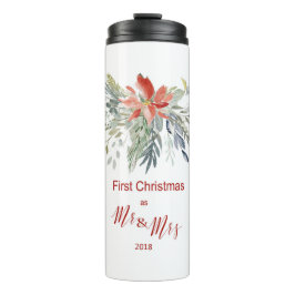 Eerste Kerstmis Samen als de heer & mevrouw. Thermosbeker