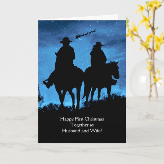 Eerste Kerstmis samen als man en vrouw Kaart (Gele Bloem)