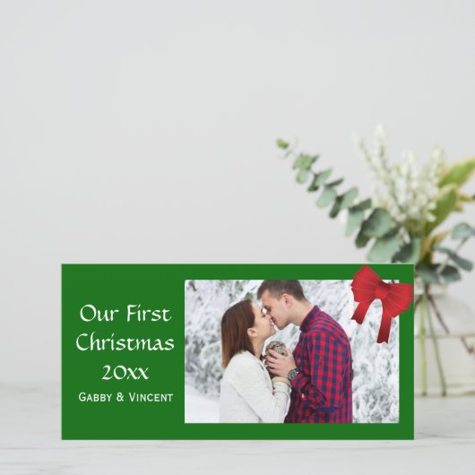 Eerste Kerstmis samen Feestdagenkaart (Staand voorkant)