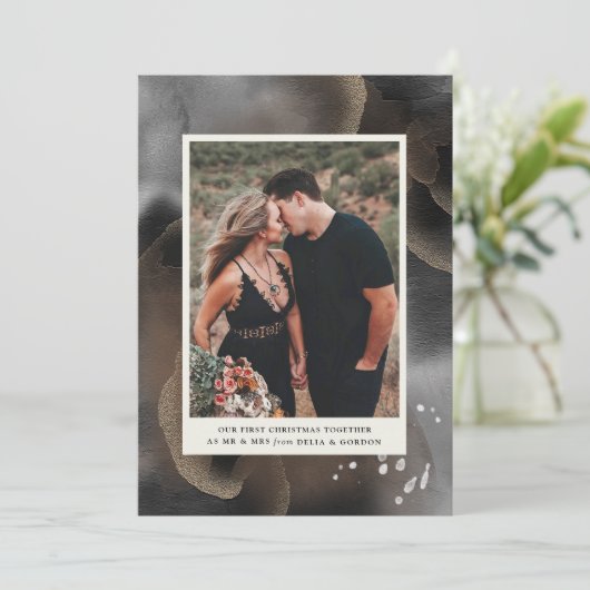 Eerste kerstmis samen Fotokaart Kaart (Staand voorkant)