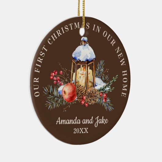 Eerste Kerstmis samen Keramisch Ornament (Rechts)