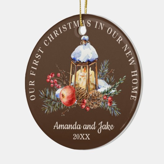 Eerste Kerstmis samen Keramisch Ornament (Links)