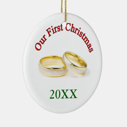 Eerste Kerstmis samen Keramisch Ornament (Rechts)
