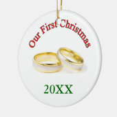 Eerste Kerstmis samen Keramisch Ornament (Links)