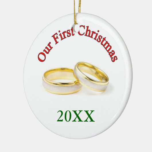 Eerste Kerstmis samen Keramisch Ornament (Links)