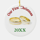 Eerste Kerstmis samen Keramisch Ornament (Achterkant)