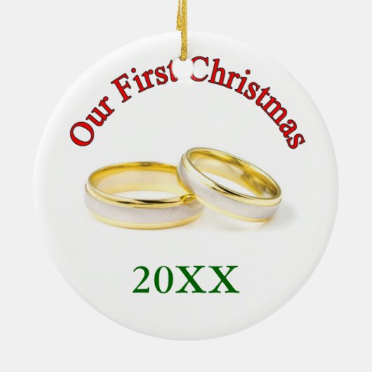 Eerste Kerstmis samen Keramisch Ornament (Achterkant)
