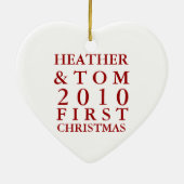Eerste Kerstmis samen Keramisch Ornament (Achterkant)