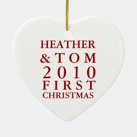 Eerste Kerstmis samen Keramisch Ornament (Achterkant)