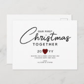 Eerste Kerstmis Samen Koppels Feestdagenkaart (Voorkant / Achterkant)