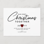 Eerste Kerstmis Samen Koppels Feestdagenkaart (Voorkant)