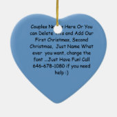 Eerste Kerstmis SAMEN MET BEACH 2013 Keramisch Ornament (Achterkant)