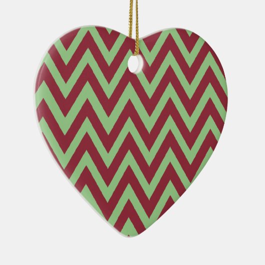 Eerste Kerstmis samen met chevron Keramisch Ornament (Rechts)