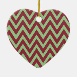 Eerste Kerstmis samen met chevron Keramisch Ornament