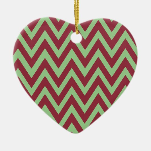 Eerste Kerstmis samen met chevron Keramisch Ornament (Voorkant)