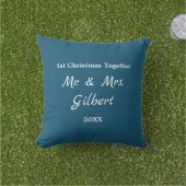 Eerste Kerstmis samen met de heer en mevrouw Gift  Buitenkussen (Gras)